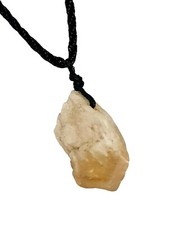 Citrine Pendant Necklace Raw