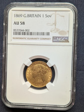 1869 NGC AU58 Queen Victoria