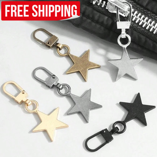 10pcs star zipper pull - star,