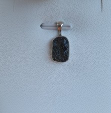 Genuine "crystal company" moldavite pendant set in sterling sliver  RRP £115.00