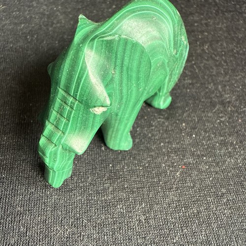 Hand carved malachite figurine - carved,