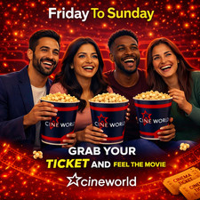 4 x Cineworld Cinema Ticket