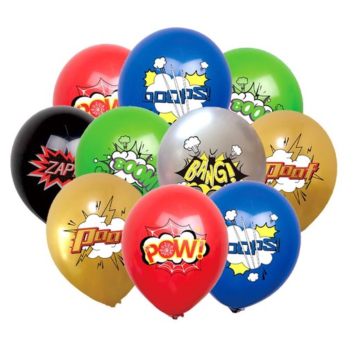 18pcs superhero balloons - superhero,