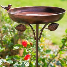 38.5" Metal Bird Bath for