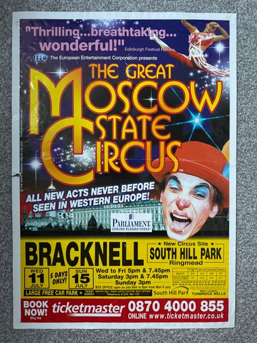 Moscow state circus poster - circus,