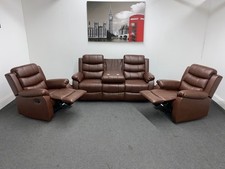 Lando Recliner Brown Leather 3