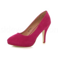 Womens ladies high mid heel