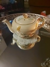 SMALL BRENTLEIGH WARE TEAPOT "COUNTRYSIDE" VINTAGE 1930s