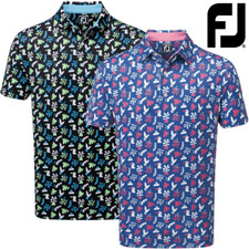 FOOTJOY JUNGLE LEAVES SAPPHIRE GOLF POLO SHIRT / ALL COLOURS & SIZES @ 50% OFF
