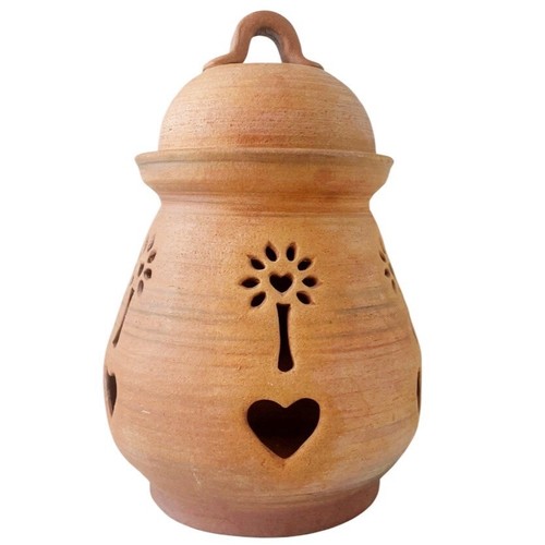 Art pottery luminary lantern - pottery,