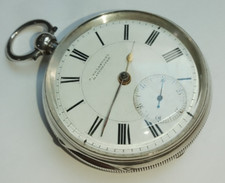 1894 CLAYTON BLACKBURN & Goldstone M'chester Antique English Silver Pocket Watch