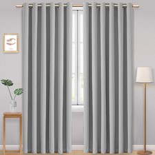 Thick Thermal Blackout Curtains Eyelet Ring Top Ready Made Pair Curtain Panel