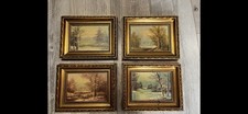 Set Of 4 Oil Paintings On