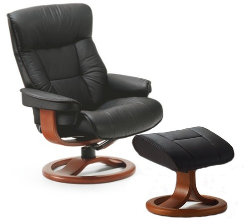 Black leather fjords bergen - leather,