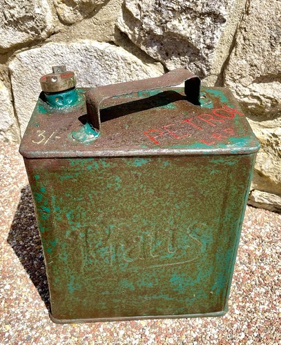 Antique pratts petrol oil can - antique,