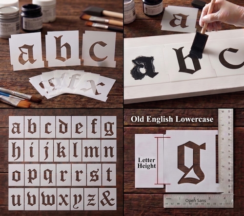 Alphabet letter stencil set - alphabet,