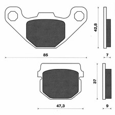 PAIR OF PADS FOR APRILIA RS GP
