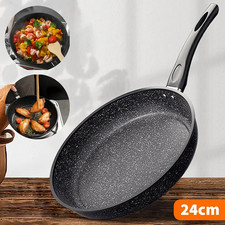 Non Stick Black Frying Pan Ceramic PTFE Coated For Gas Electric Induction Hob 