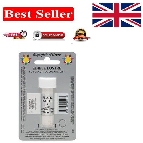 Sugarflair pearl white edible - white,