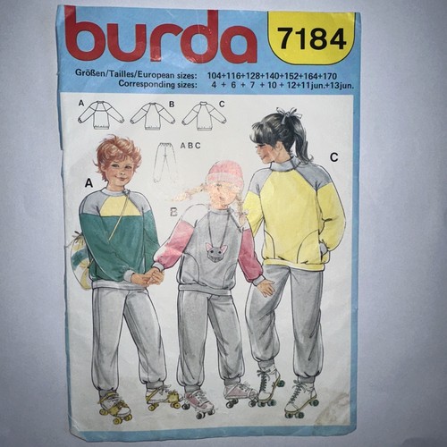 Burda 7184 kids jumper sloppy - kids,