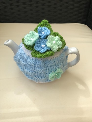 Hand knitted basket - knitted, weave