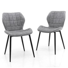 Set of 2 Modern Fabric Dining