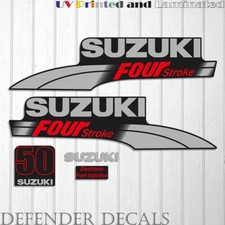 Suzuki 50 hp Four Stroke DF50 2003-2009 outboard engine decal sticker set kit