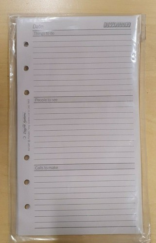 Filofax personal inserts from