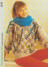 Woman's Knitting Pattern.Fun Fashions.60.Snakes & Ladders Board Sweater