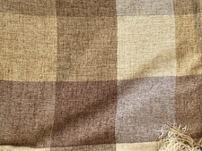 Brown And Gold Check Throw Sizes 70” Long X 57” Wide
