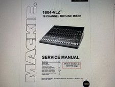 Mackie 1604-vlz Service Manual