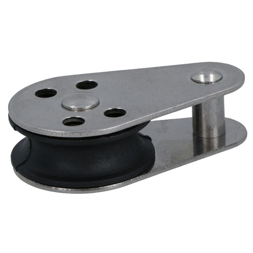 Marine pulley block with fixed - with,