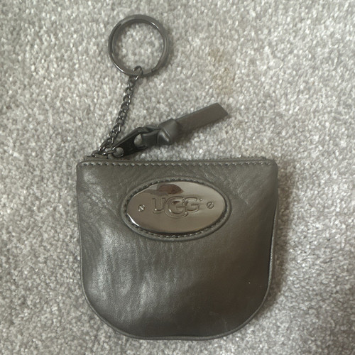 Ugg grey leather zip - leather,