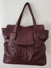Francesco Biasia Burgundy Leather Handbag 33 cm x 34 cm x 12 cm