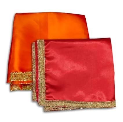 Set satin pooja cloths - set,