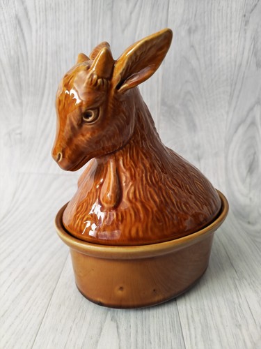 Vintage ceramic goat - , head