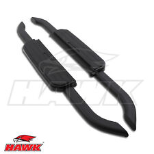 ALL BLACK SIDE STEPS ALUMINIUM FOOT RAILS FOR LAND ROVER DEFENDER 90 L663 2020+