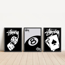 Street Art Brand  Retro Fashion Wall Art Home Print Picture 3 Set A4 A3 A2