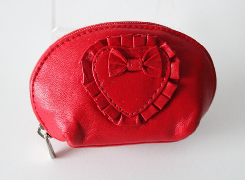 Red leather coin - coin, by