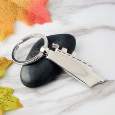 Personalised Cruise Ship metal keyring with any name logo text Luxury gift