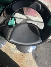 4   Frovi like Retro Vintage Italian swivel Black And Chrome Dining Chairs