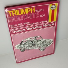 TRIUMPH DOLOMITE 1500TC (1973-77) HAYNES OWNERS 369 WORKSHOP MANUAL *HARDBACK*