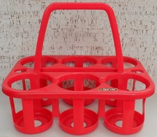 Vintage 6 Bottle Holder Carrier Plastic Sports Milk Wine Basket CURVER Holland
