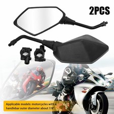 2pcs  Universal Motorcycle Motorbike Mirrors Handle Bar Rear View 7/8" for Honda