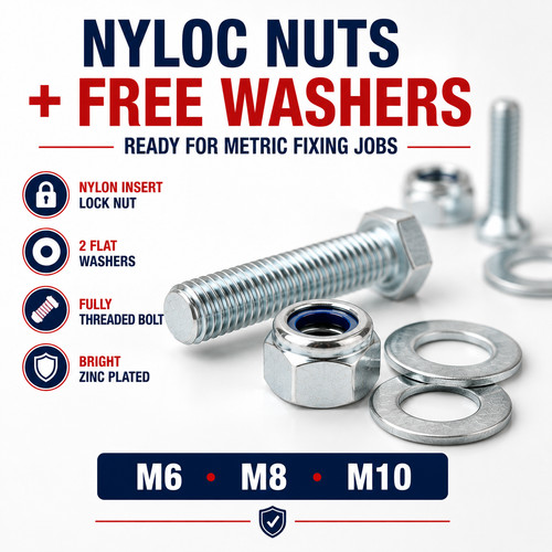 M10 bolts nylon - m10, nuts