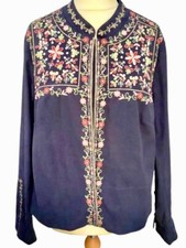MONSOON Jacket 12 Blue Cotton
