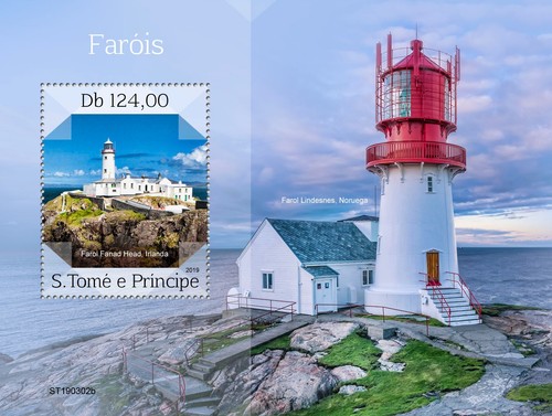 Lighthouses ireland norway mnh - ireland,
