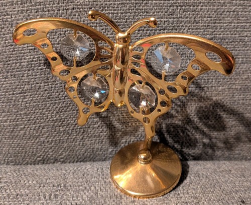 Gold plated butterfly with - gold,