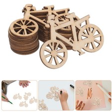 10Pcs DIY Wooden Bike Craft