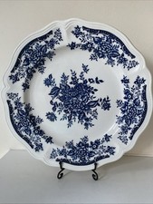 Vintage Sears Blue Carnation Ironstone Plate Made In Japan 10 1/2 Excellent Con